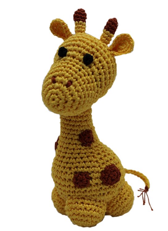 Knit Knacks Louie Longneck the Giraffe Organic Cotton Small Dog Toy